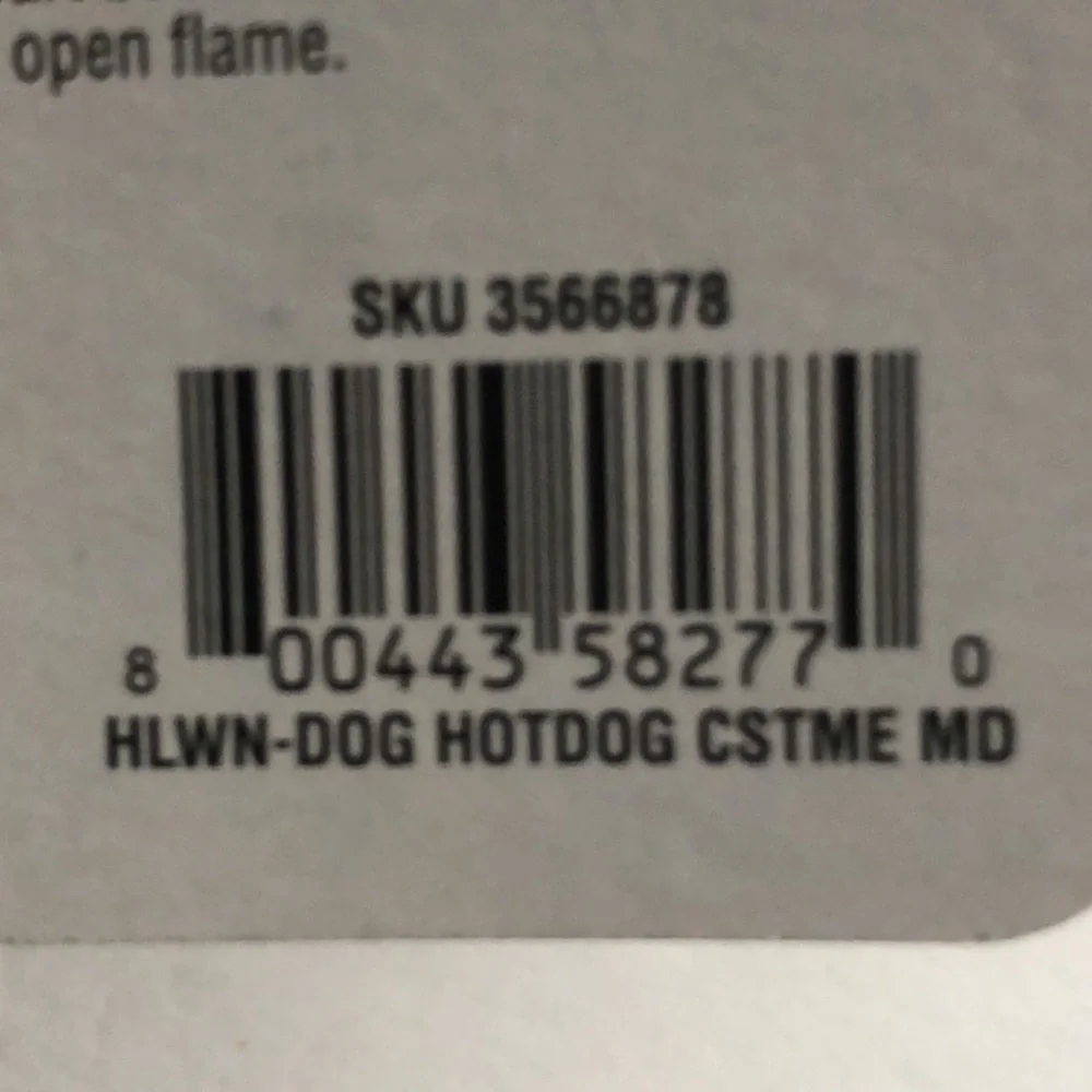 NWT Bootique Hot Dog Halloween costume M